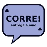 Figurinha de truco: CORRE! entrega a mão