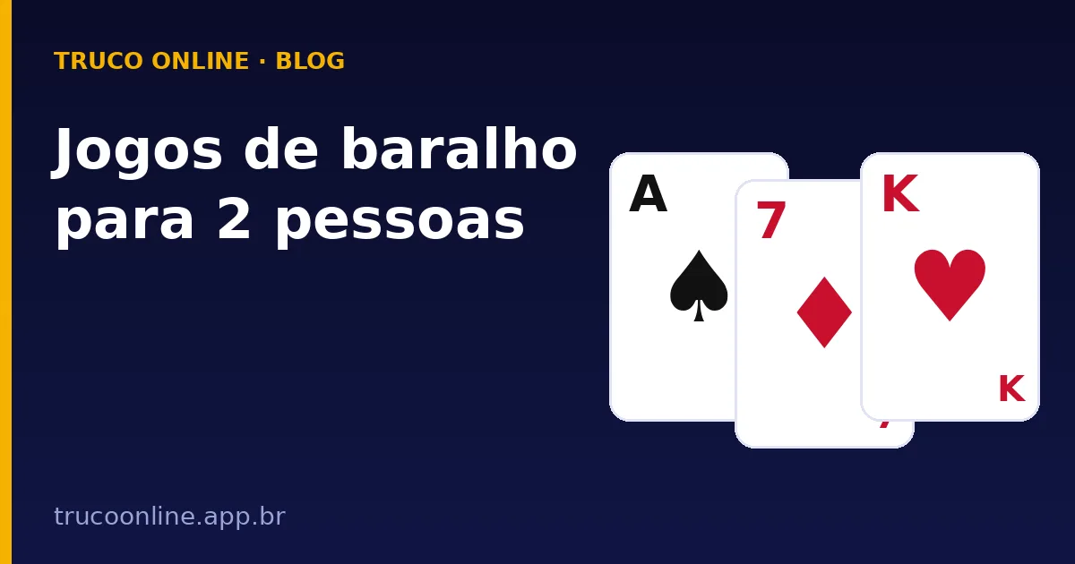 Ilustração do Truco Online: jogos de baralho para 2 pessoas, com cartas de ouros, copas e espadas