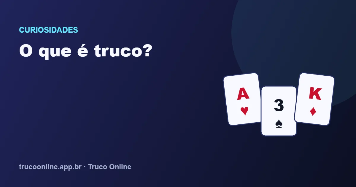 Ilustração do Truco Online: O que é truco?, com Ás de copas, 3 de espadas e Rei de ouros